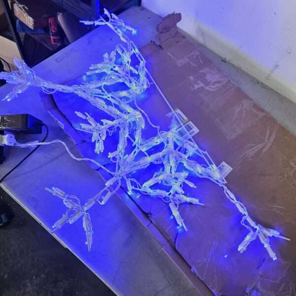 VIHOSE 36" Christmas Snowflake Lights 162 LED Snowflake Decoration Large Outdoor Hanging Lights for Yard Porch Christmas Party Nativity Scene Special Soft Head for Folding Iron Frame (Blue) | EZ Auction