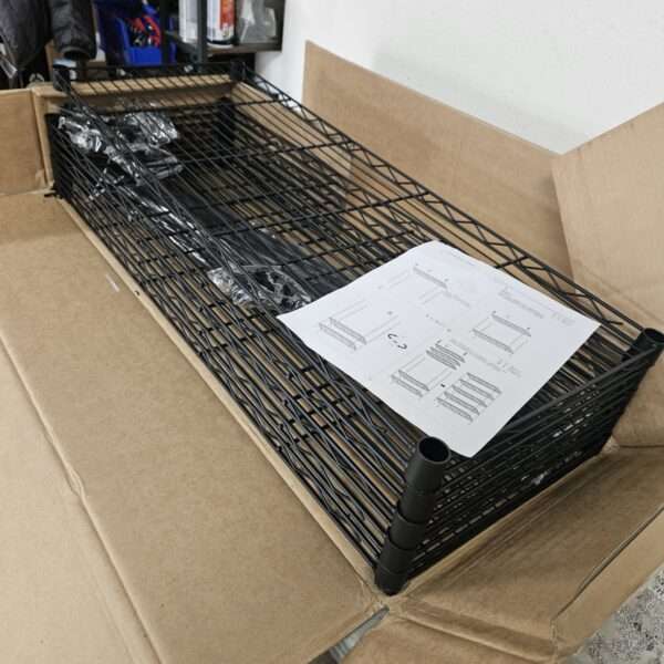 Amazon Basics 5-Shelf Adjustable, Heavy Duty Storage Shelving Unit (350 lbs loading capacity per shelf), Steel Organizer Wire Rack, Black, 36" L x 14" W x 72" H | EZ Auction