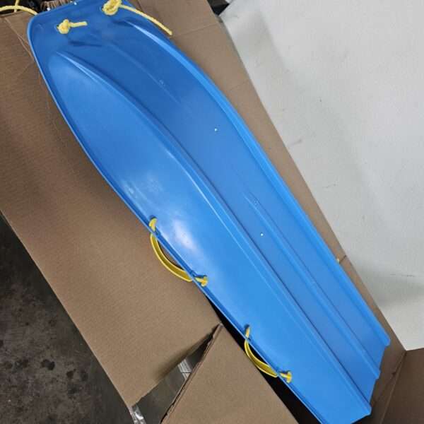 Snow Works 47" Toboggan Lifetime Sled: Durable High-Density Plastic Sleds for Adults, Kids, and Teens 2 Person Snow Sleds for Kids and Adults W/Handles and Pull Rope | EZ Auction
