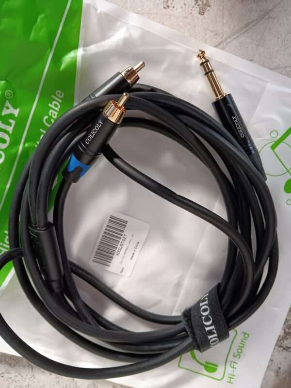VERY SIMILIAR* LOOK AT PICTURES* COLICOLY 1/4 to RCA Cable, Dual 1/4 inch TS to Dual RCA Stereo Interconnect Cable -3M | EZ Auction