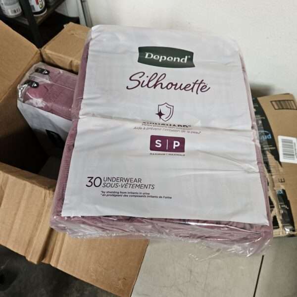 Depend Silhouette Adult Incontinence and Postpartum Underwear for Women, Small, Maximum Absorbency, Berry, 60 Count (2 Packs of 30), Packaging May Vary | EZ Auction