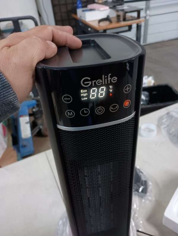 26" Electric Heater, Grelife 1500W PTC Fast Heating Space Heater for Indoor Use, Office, Home, Room Heater with Thermostat, 3 Modes, Remote, ETL Certified, 12H Timer, 70° Oscillating | EZ Auction