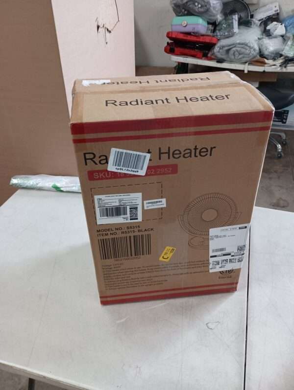 R.W.FLAME Radiant Electric Space Heater with Thermostat and Timer, 800W/400W Portable Dish Heaters for Indoor Use, Overheat and Tip Over Protection, Quiet Heater Fan for Bedroom Office Desk Home | EZ Auction