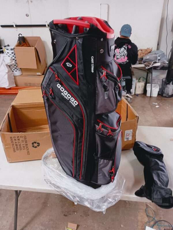 Gogogo Sport Vpro Golf Cart Bag, 14 Way Top Full Length Divider, Golf Club Bag with Cooler, Rainhood, 11 Pockets | EZ Auction