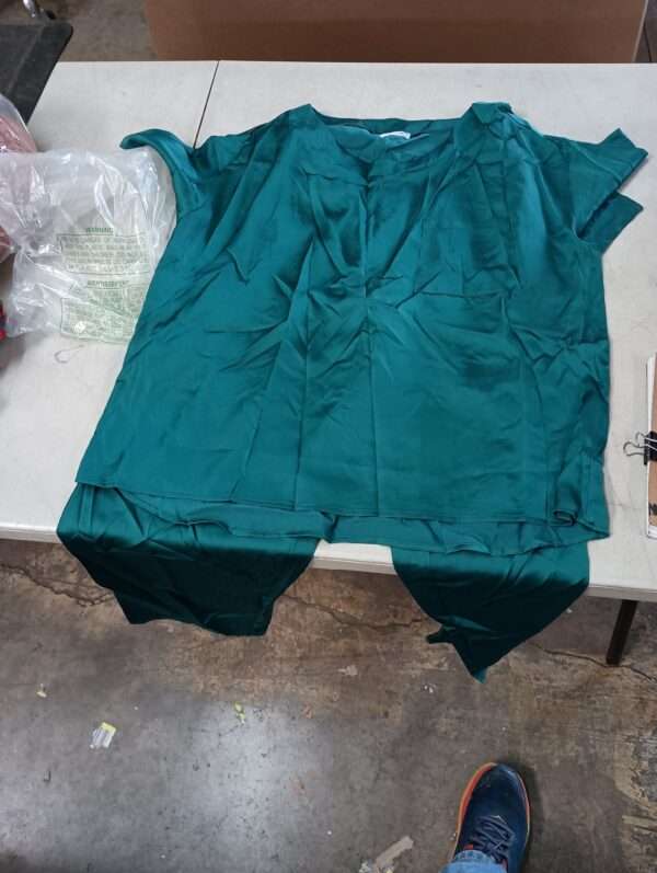 Ekouaer Womens Satin Silky Pajama Set Short Sleeve Shirt with Long Pajama Pant Set Soft PJ Loungewear | EZ Auction
