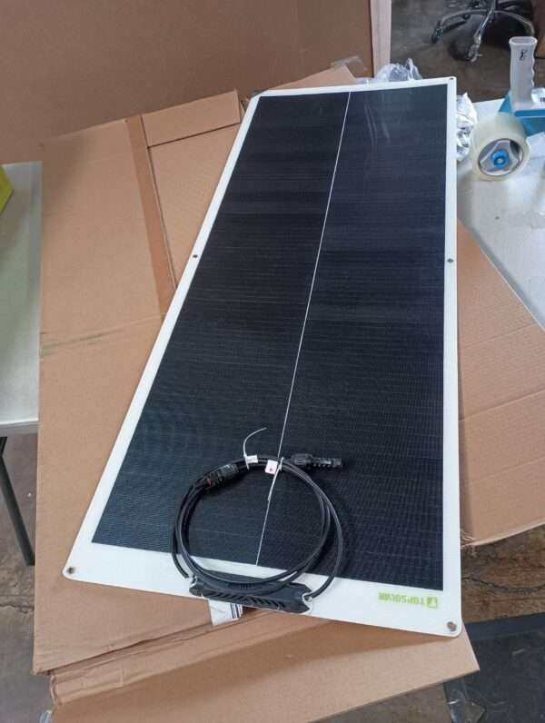 lexible Solar Panel 100 Watt 12 Volt Monocrystalline Semi-Flexible Bendable Mono Off-Grid Charger for Marine RV Cabin Van Car Uneven Surfaces | EZ Auction