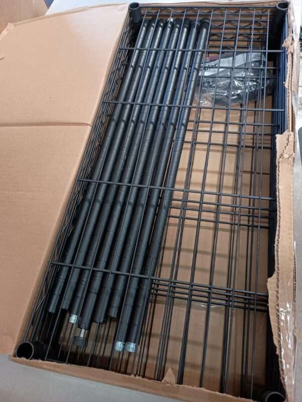 Amazon Basics 5-Shelf Adjustable, Heavy Duty Storage Shelving Unit (350 lbs loading capacity per shelf), Steel Organizer Wire Rack, Black, 36" L x 14" W x 72" H | EZ Auction