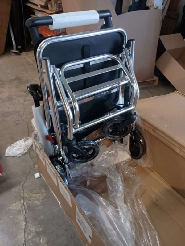 Portable Folding Wheelchair, Travel Wheelchair with handbrake, Ultra-Light Wheelchair for The Elderly and Children (with Bag)… | EZ Auction