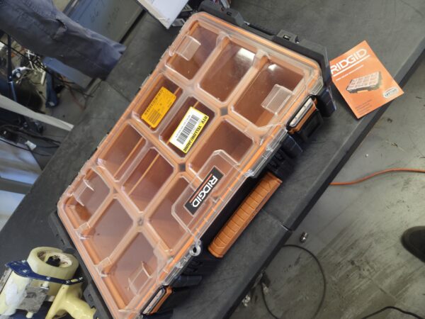 “RIDGID Pro Gear System Gen 2.0 Stackable Durable Weather Resistant 10-Compartment Small Parts Organizer with Removable Bins” - Image 3