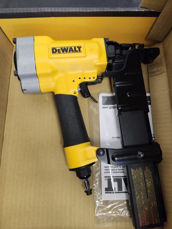 “DEWALT Corded Pneumatic 16-Gauge 1 in. Crown Lathing Stapler 107” - Image 3