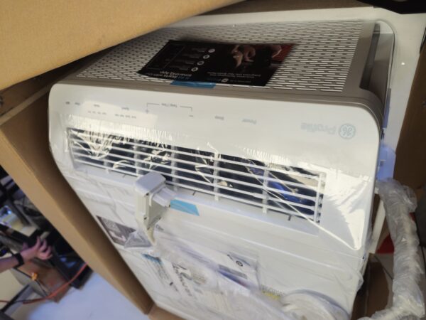 “GE Profile ClearView Ultra Quiet 8,300 BTU 115V Window Air Conditioner Cools 350 Sq. Ft. Quiet in White” - Image 2
