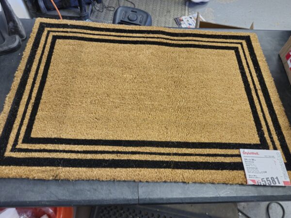 “StyleWell Welcome Natural Black Border 24 x 36 Coir Non-Slip Outdoor Door Mat” - Image 2