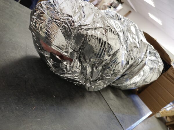“Master Flow 6 in. x 25 ft. Insulated Flexible Duct R6 Silver Jacket” - Image 2